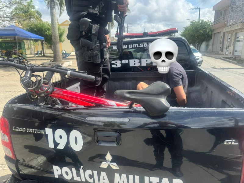 Suspeito de furtar bicicleta é preso em flagrante horas após crime em Itabaiana