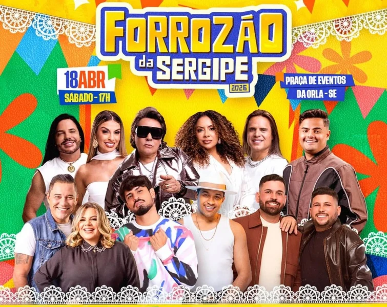 Forrozão da Sergipe 2026 anuncia atrações com grandes nomes do forró