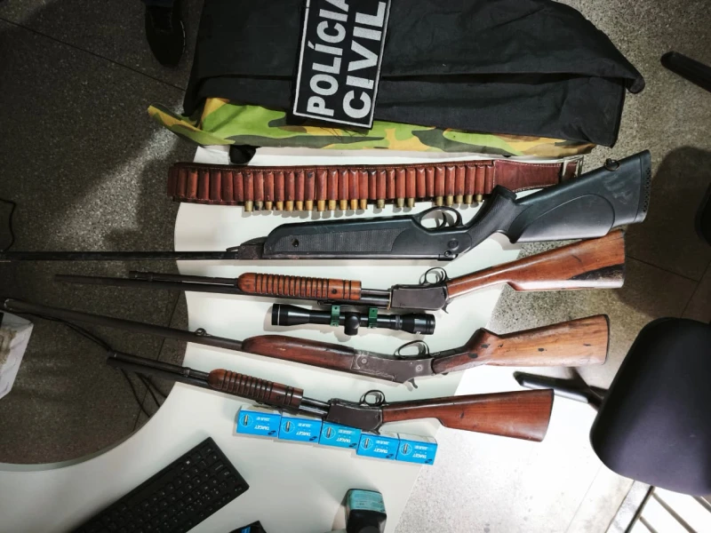 Polícia apreende armas durante investigação de morte de animal em Carira