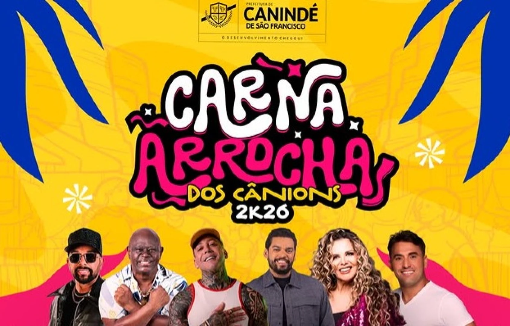 Carnaval em Canindé do São Francisco tem Jayne Melo e Devinho Novaes neste domingo