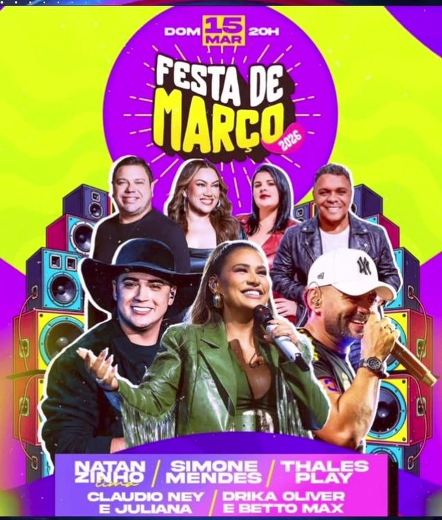 Simone Mendes e Natanzinho estão entre as atrações da Festa de Março em Malhador